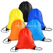 Accepter personnalisé impression Taobao gros sac de sport de cordon de tissu noir